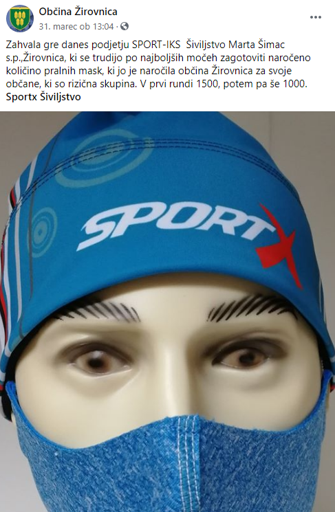 Zaščitne maske za občane Žirovnice