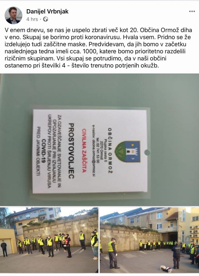 V Ormožu izdelujejo zaščitne maske