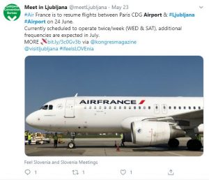 Air France v Ljubljano