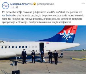 Air Serbia na Brniku
