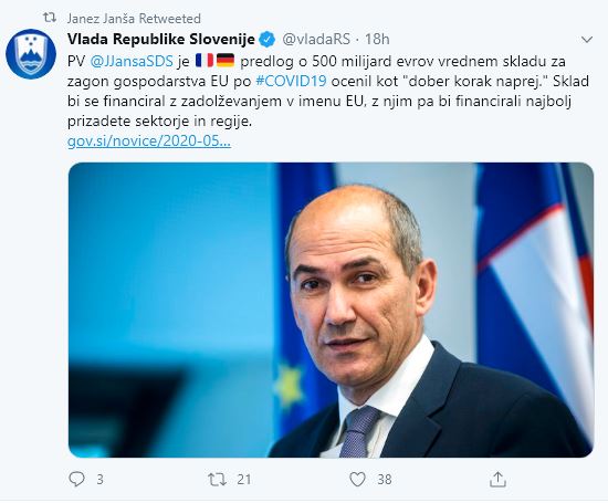 Janša o pomoči EU