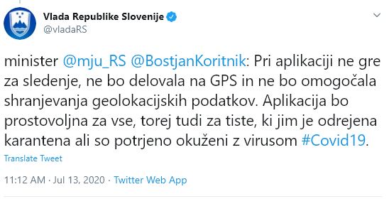 Aplikacija prostovoljna za vse