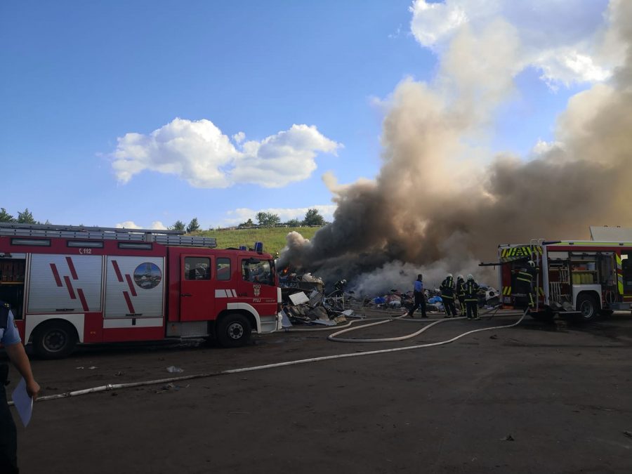 Požar v CERO Gajke. Vir: facebook